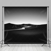 Lofaris Black Dark Simple Sand Dunes Natural Scene Backdrop